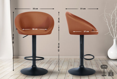 Bar stool Davie imitation leather