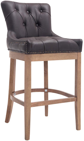 Bar stool Lakewood genuine leather, antique light