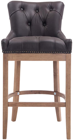 Bar stool Lakewood genuine leather, antique light