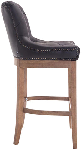 Bar stool Lakewood genuine leather, antique light