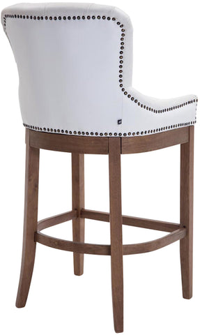 Bar stool Lakewood genuine leather, antique light