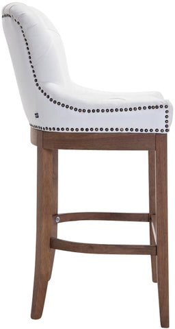 Bar stool Lakewood genuine leather, antique light