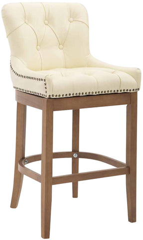 Bar stool Lakewood genuine leather, antique light