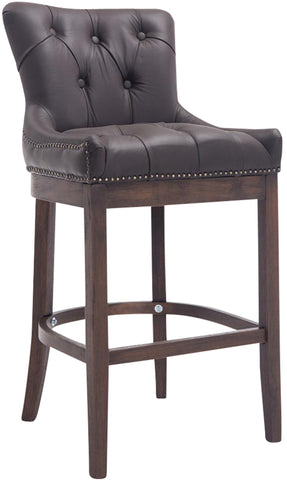 Bar stool Lakewood genuine leather, antique dark