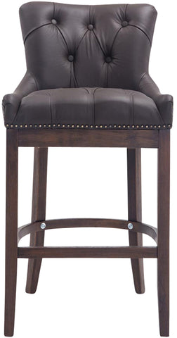 Bar stool Lakewood genuine leather, antique dark