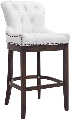 Bar stool Lakewood genuine leather, antique dark