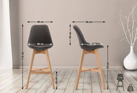 Bar stool Cannes fabric