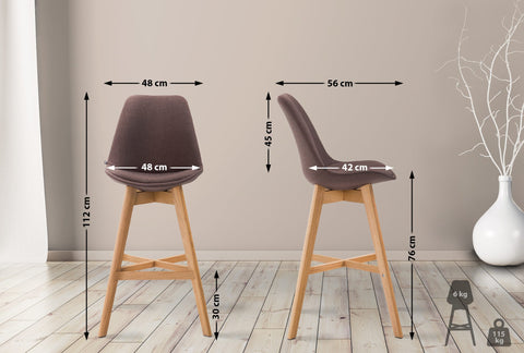 Bar stool Cannes fabric