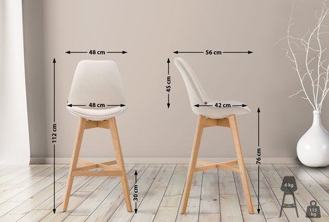 Bar stool Cannes fabric