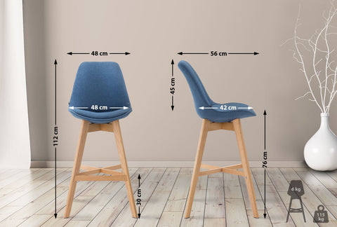 Bar stool Cannes fabric