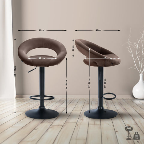 Bar stool Olinda velvet