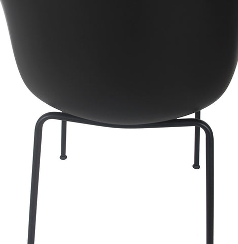 Black indoor/outdoor chair 'BACHO' with armrests