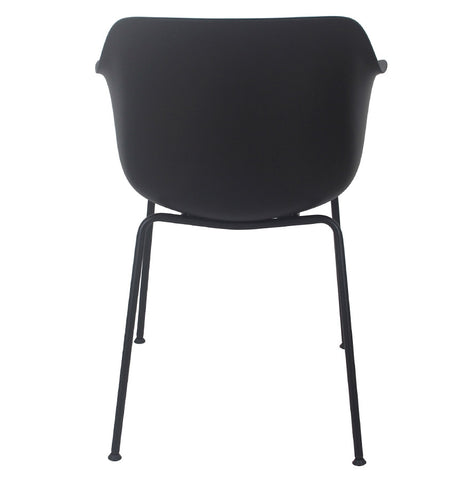 Black indoor/outdoor chair 'BACHO' with armrests