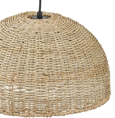 Natuurkleurige hanglamp 'ATLANTICO' in zeegras