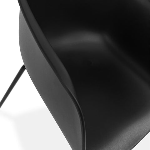 Black indoor/outdoor chair 'BACHO' with armrests