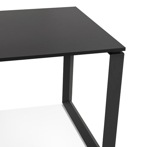 Design corner desk 'BAKUS' of black wood and metal - 160 cm