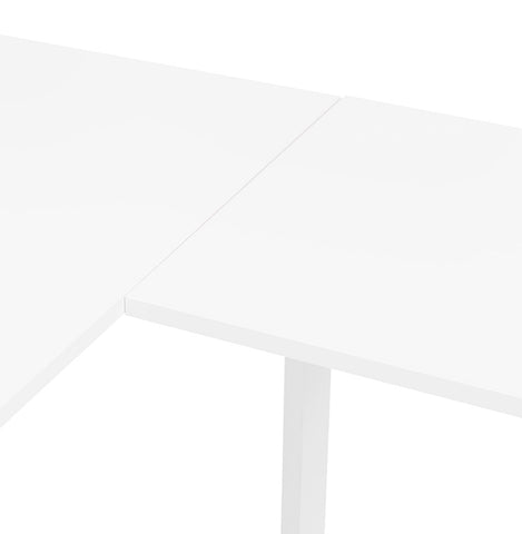 Design corner desk 'BAKUS' of white wood and metal - 160 cm