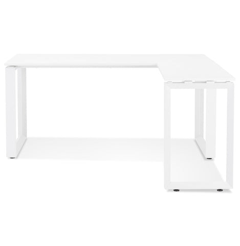 Design corner desk 'BAKUS' of white wood and metal - 160 cm