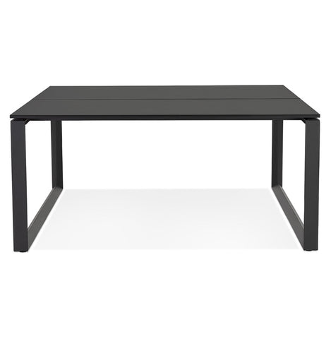 Zwarte vergadertafel / bench 'BAKUS SQUARE' - 140x140 cm