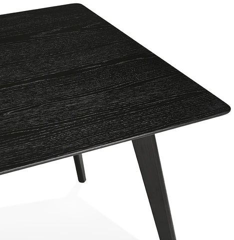 Design eettafel / bureau 'BARISTA' in zwart hout - 180x90 cm