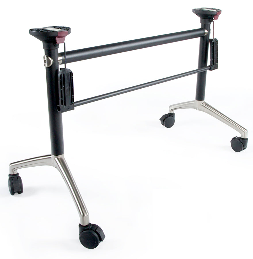 Mobile folding table base 'FLEXO BASE' with adjustable structure