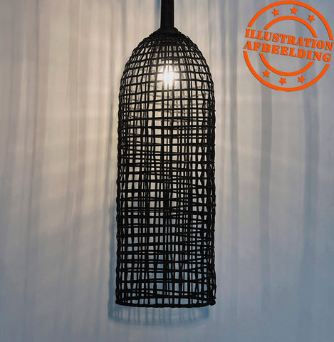 Black rattan hanging lamp 'BENDITO