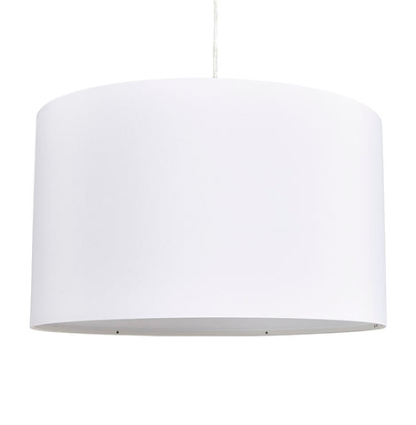 Ronde hanglamp 'BUNGEE' met witte lampenkap