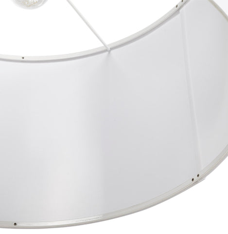 Ronde hanglamp 'BUNGEE' met witte lampenkap