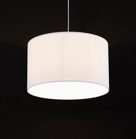 Ronde hanglamp 'BUNGEE' met witte lampenkap