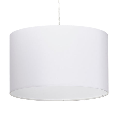 Ronde hanglamp 'BUNGEE' met witte lampenkap