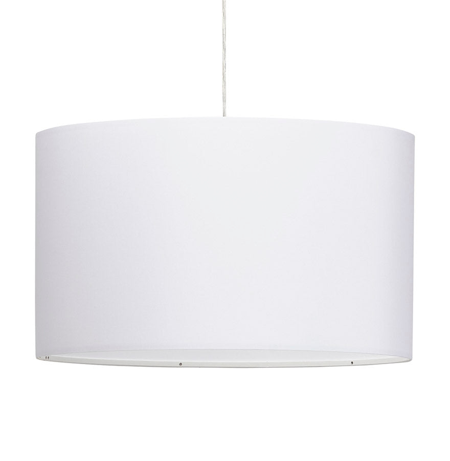 Ronde hanglamp 'BUNGEE' met witte lampenkap