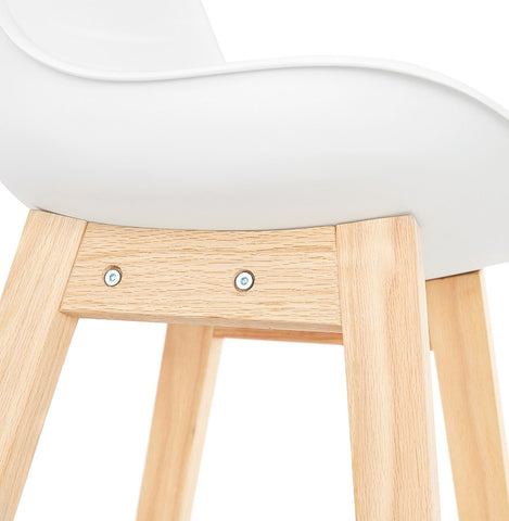 Bar stool 'CAMILA' white Scandinavian style