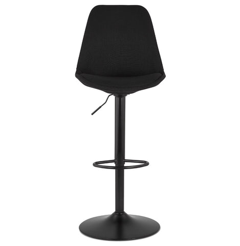 Adjustable stool 'CAMPUS' in black fabric with black leg