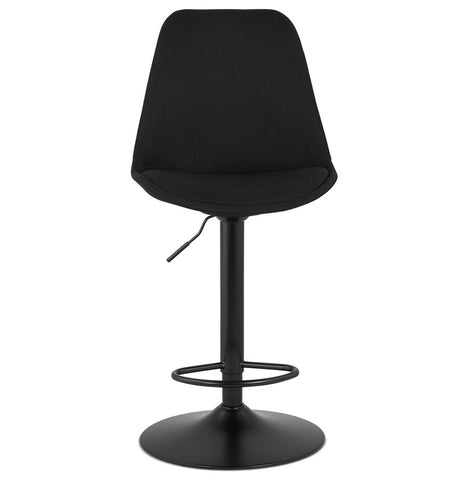 Adjustable stool 'CAMPUS' in black fabric with black leg