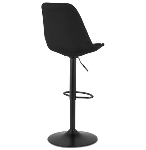 Adjustable stool 'CAMPUS' in black fabric with black leg