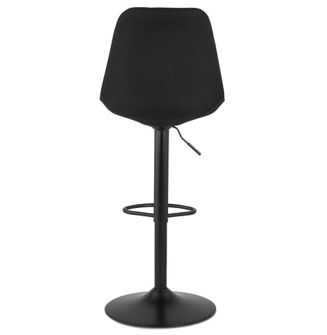 Adjustable stool 'CAMPUS' in black fabric with black leg