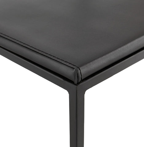 Mid-height snack stool 'CASA MINI' black with stackable industrial design