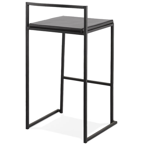 Mid-height snack stool 'CASA MINI' black with stackable industrial design