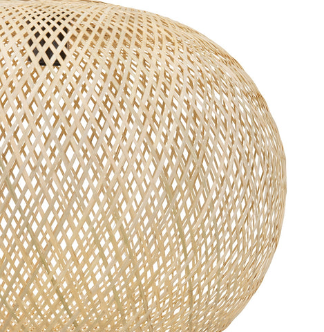 CASIMIRA MINI' round pendant lamp made of natural bamboo