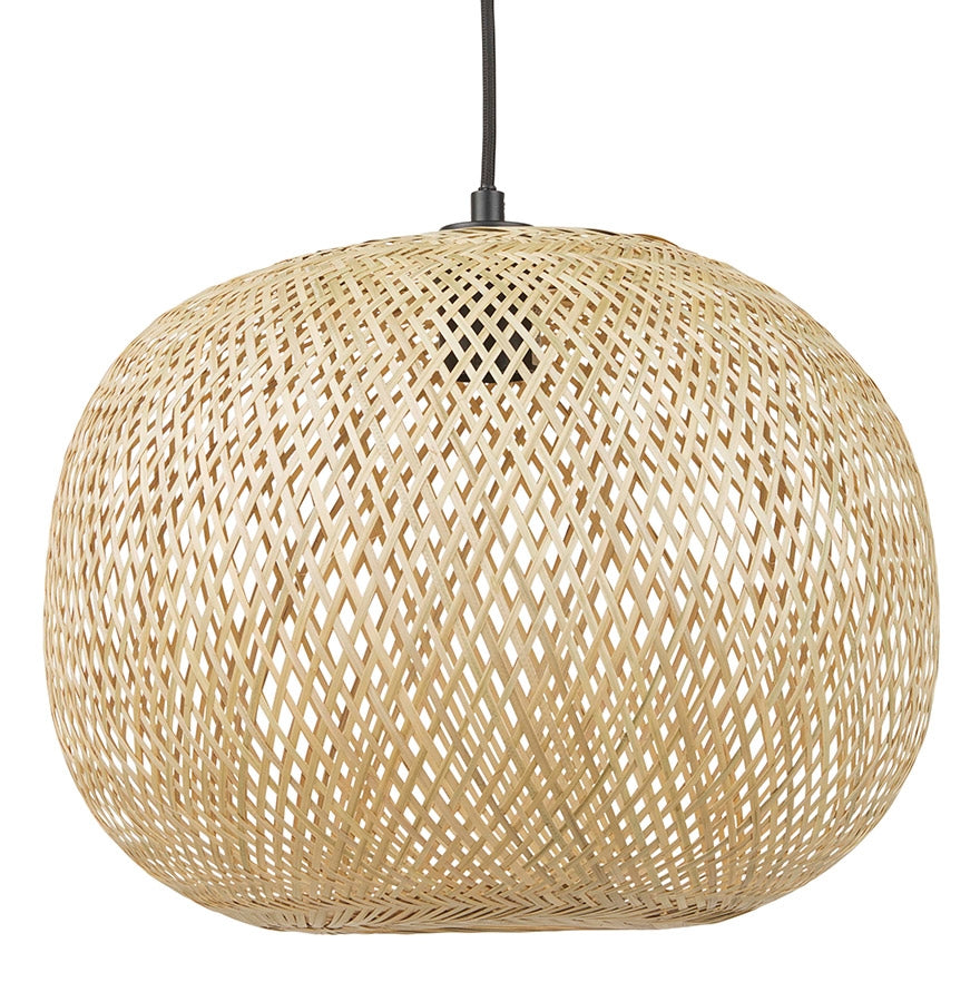 CASIMIRA MINI' round pendant lamp made of natural bamboo