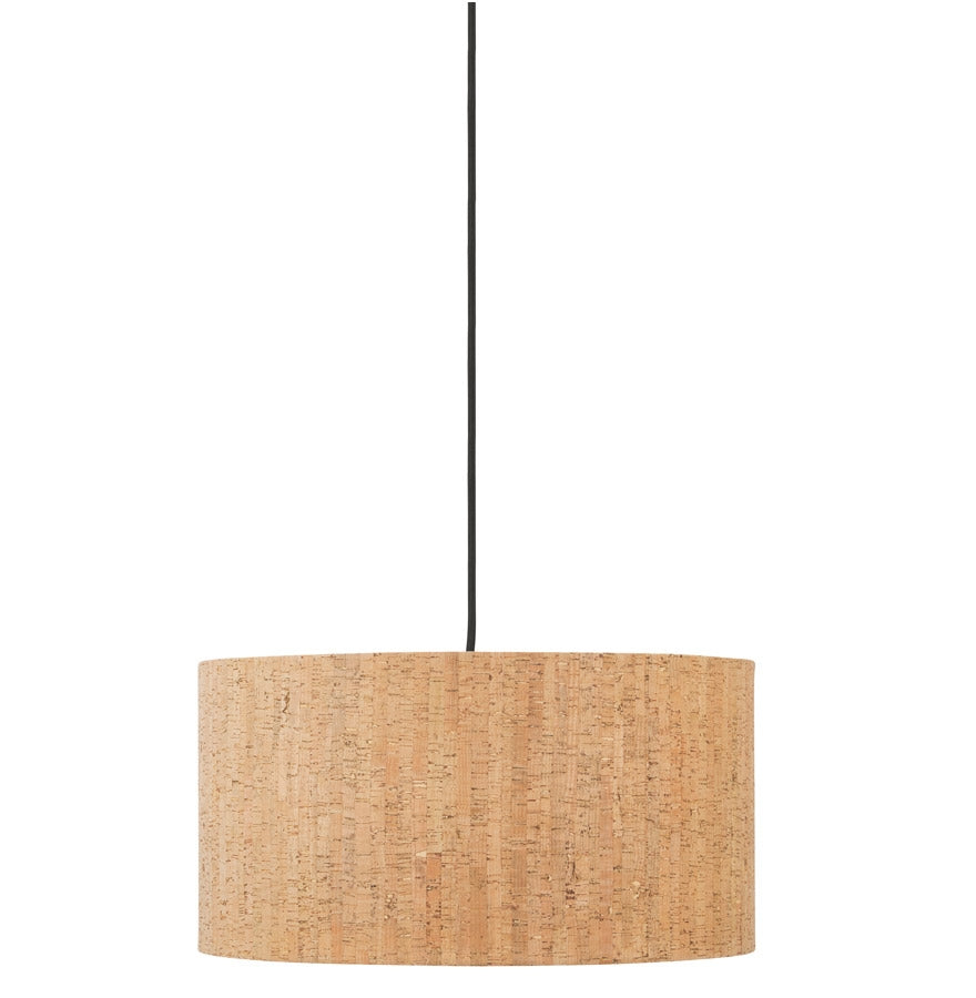 Round pendant lamp 'CINTIO' made of cork