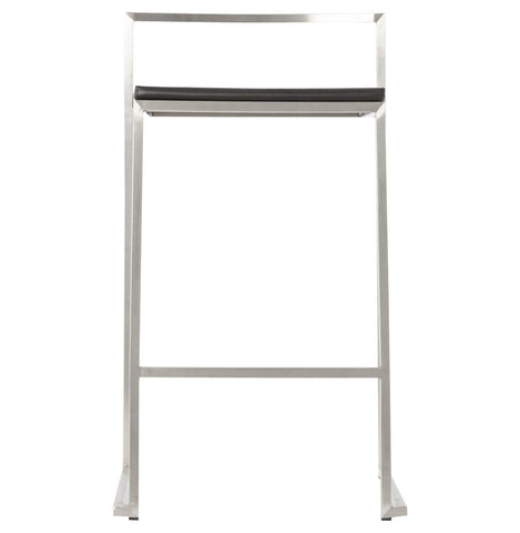 Black half-height design stool 'DISKO MINI' stackable