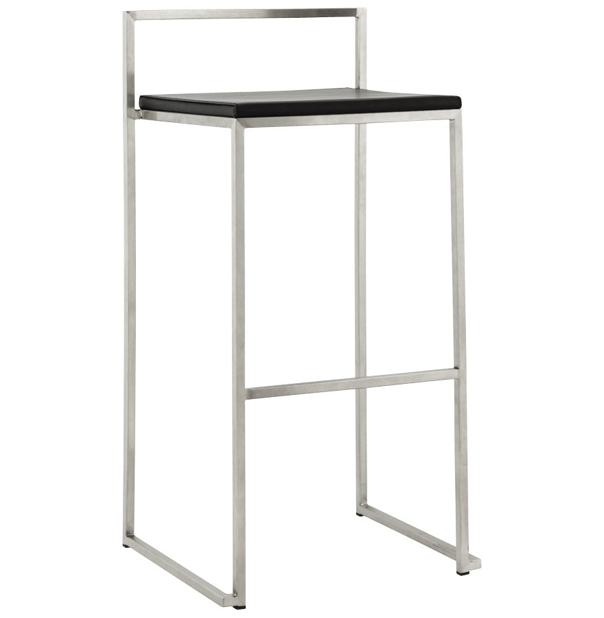 Black designer bar stool 'DISKO' stackable