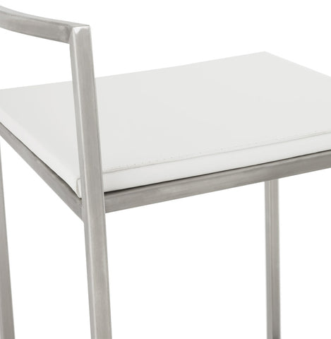 White design bar stool 'DISKO' stackable