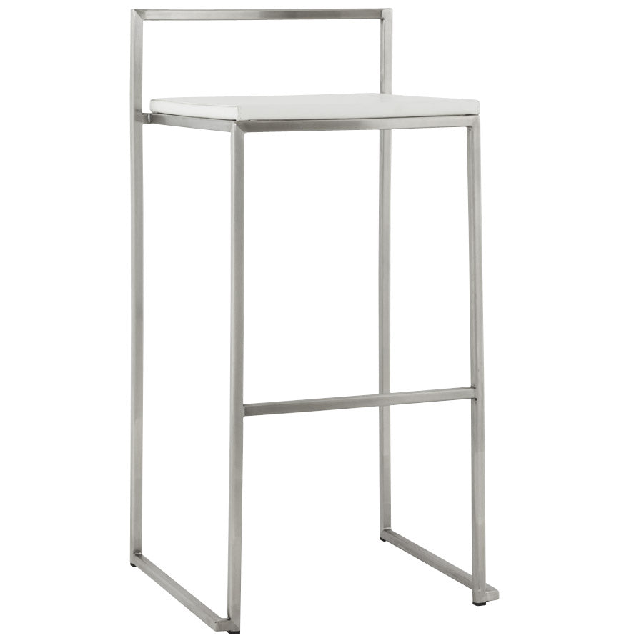 White design bar stool 'DISKO' stackable