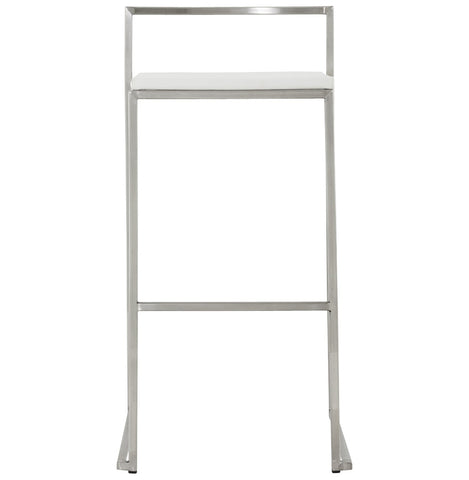 White design bar stool 'DISKO' stackable