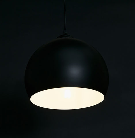 Black spherical design pendant lamp 'DOUGLAS'