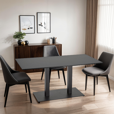 Design tafel / bureau 'AUSTIN' zwart - 160x80 cm