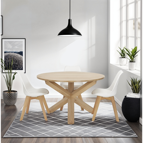 Ronde massief eiken 'FATY' design tafel