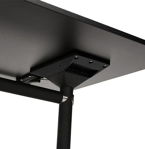 Foldable desk 'FLEXO' black on wheels - 140x70 cm